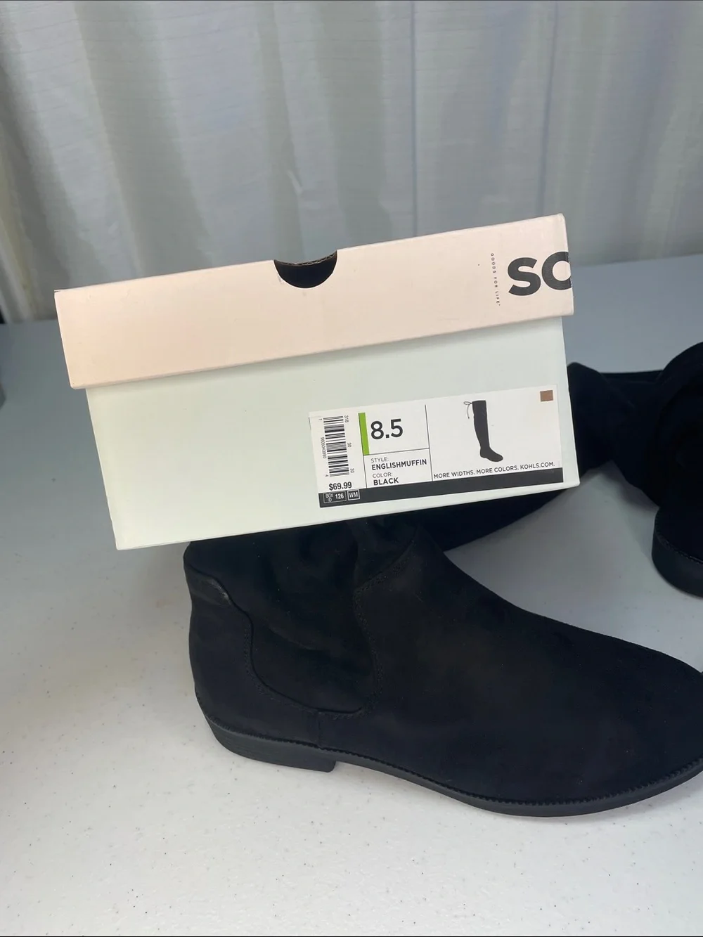 SO Black Over-the-Knee Suede Boots